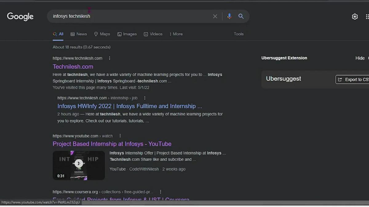 'Video thumbnail for Infosys Internship and Fulltime Offer | HackWithInfy 2022 | Coding Compitation | Link In Desc'