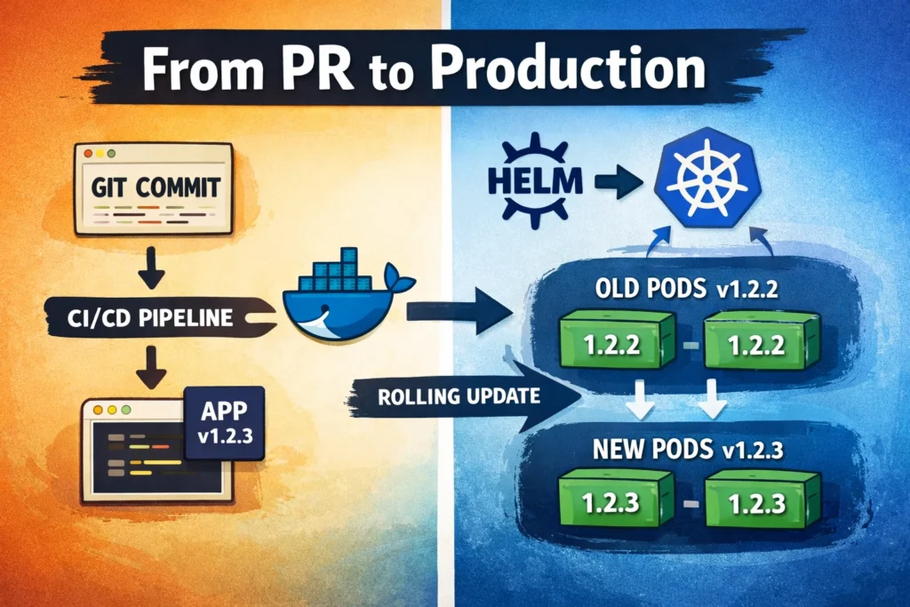 From PR to Production How Kubernetes Deployments Actually Work (Single Service + Microservices in the Real World)