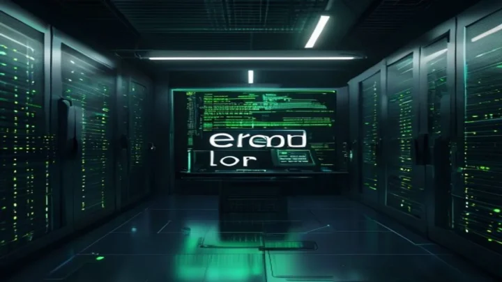 A dark‑mode developer workstation with a glowing green terminal illustrating AI agent error handling and feedback loops.