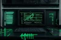 A dark‑mode developer dashboard illustration highlighting a real‑time BullMQ job tracking interface with neon green accents.