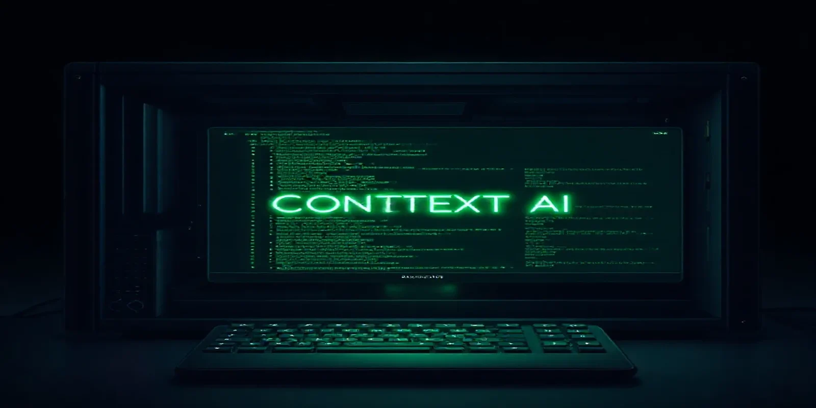 A dark‑mode developer scene featuring a glowing terminal and neon green accents that represents building a context‑aware AI agent with Google ADK and Gemini.