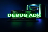 A dark‑mode developer workspace showing a glowing terminal and sleek hardware, illustrating debugging Google ADK errors in a FastAPI project.