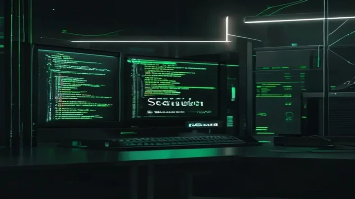 Dark developer‑themed illustration of a scalable Redis JWT session store with a glowing terminal and neon green accents.
