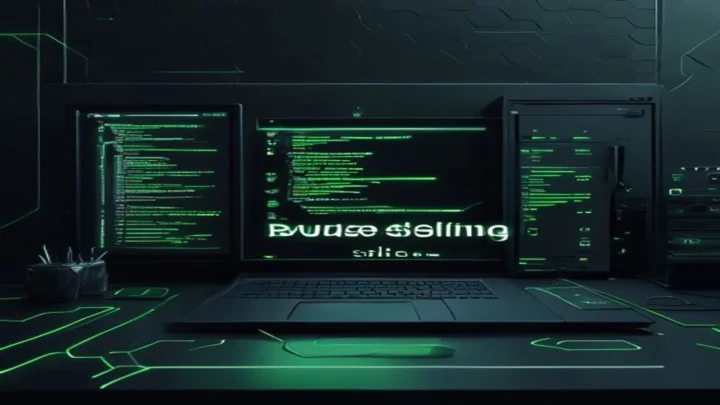 A dark‑mode developer scene highlighting a glowing terminal showing webpack configuration, illustrating how to optimize Webpack bundle size for React apps.