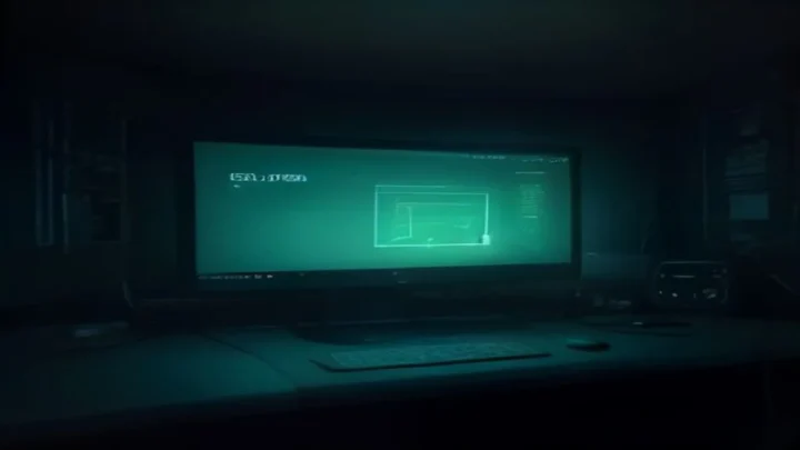 A dark‑mode developer scene with a glowing terminal, sleek black hardware and neon green accents highlighting the concept of 3D AI Prompt Engineering.