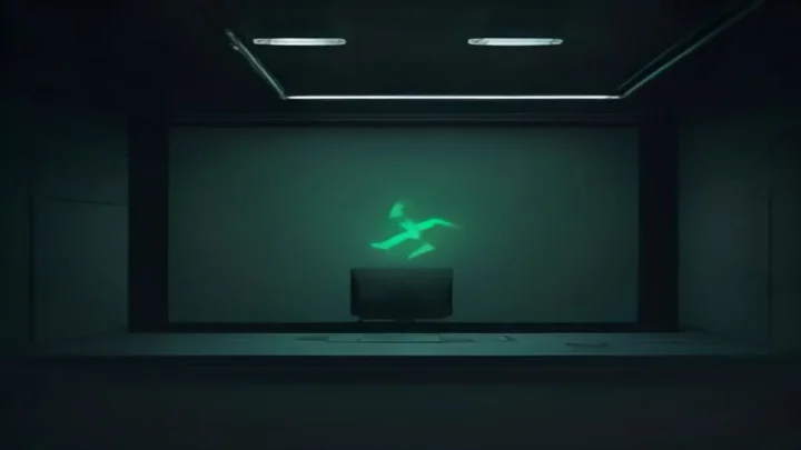 A dark‑mode developer scene with a glowing terminal and neon green accents visualizes AI Agent Canary Deployment practices.
