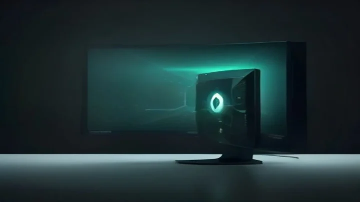 Futuristic dark‑mode developer scene illustrating AI agent secrets rotation with a glowing terminal and neon green accents.