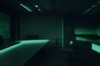 A dark‑mode developer scene showing a glowing terminal and sleek hardware, illustrating debugging memory leaks in AI agents on Harness.