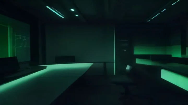 A dark‑mode developer scene showing a glowing terminal and sleek hardware, illustrating debugging memory leaks in AI agents on Harness.