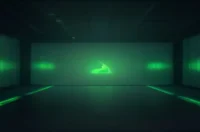 Illustration of distributed locking for workflows featuring a glowing terminal, neon‑green lock icon, and abstract workflow diagram in a dark‑mode developer aesthetic.