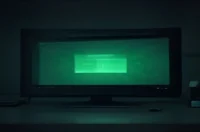A dark developer‑style illustration contrasting Event Sourcing and CRUD for AI agents, featuring a glowing green terminal and the centered label “EVENT VS CRUD”.