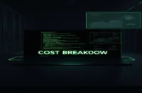 Dark‑mode developer scene illustrating fine‑grained AI cost attribution for 2026, with a glowing terminal and subtle neon green accents.