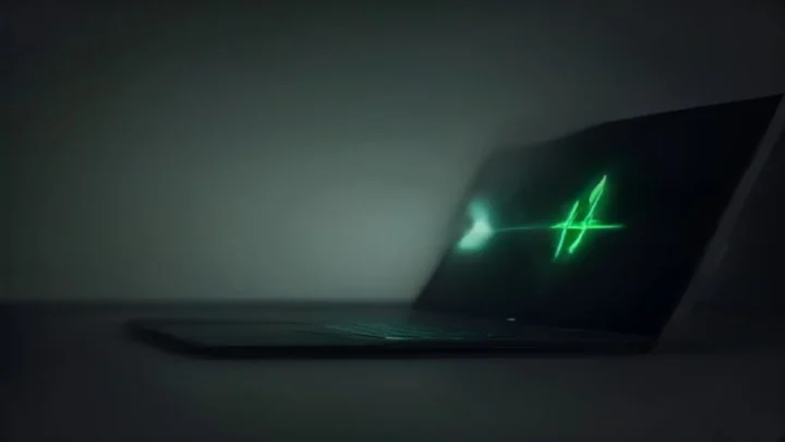 A dark developer workspace featuring glowing terminal code and neon‑green Flutter and React Native logos, illustrating a benchmark comparison of Flutter vs React Native AI mobile apps in 2026.