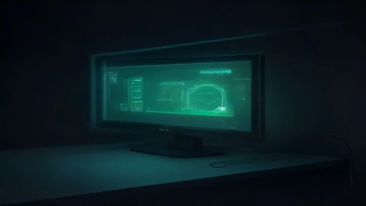 A dark‑mode developer workspace with a glowing terminal and green neon accents visualizing AI deployment tips for the Harness Agent Plugin.