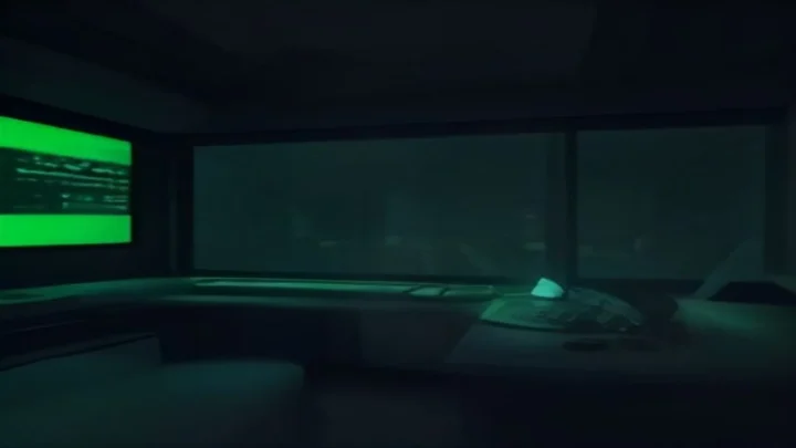 A dark‑mode developer scene featuring a glowing terminal with Go code and neon green accents, highlighting the concept of an idempotent billing service.