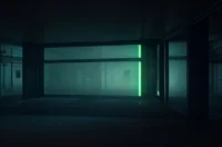 A dark‑mode developer scene depicting a glowing green terminal and sleek hardware, illustrating Instrument Go Services for AI Cost Attribution.