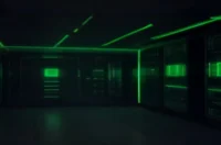 Dark‑mode developer workspace featuring a neon‑green glowing terminal with Kafka logs and a centered “KAFKA PIPELINE” label, illustrating a scalable Kafka Go UGC pipeline for 2026.