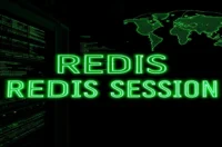 A dark developer‑style cover showing a glowing terminal and neon‑green network map that represents multi‑region Redis session management.
