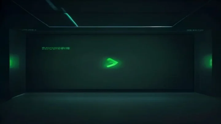 Dark‑mode developer workspace illustration of the Outbox Pattern 2026 with a glowing terminal and green neon accents, highlighting reliable workflow event publishing.