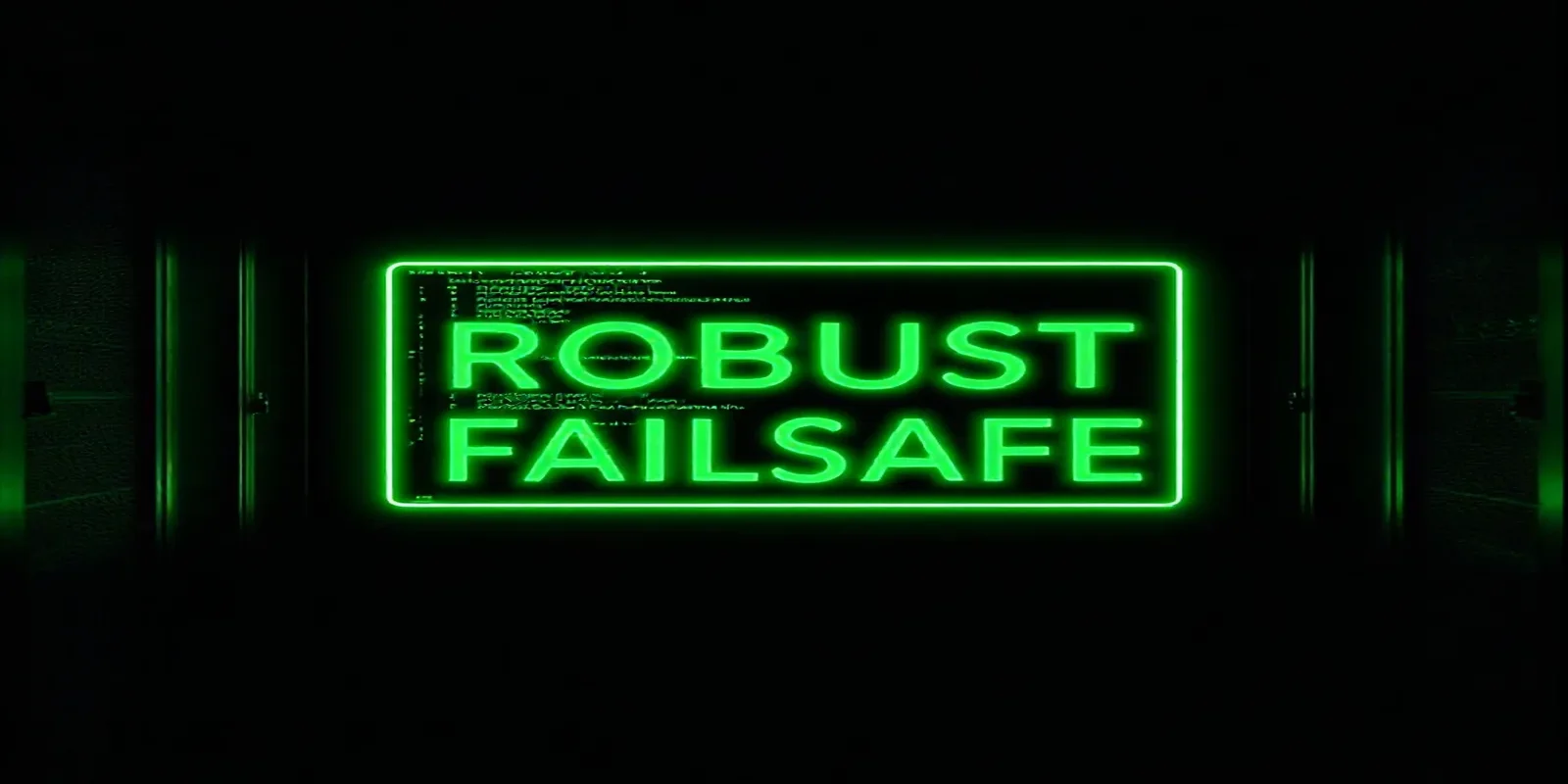 A dark‑mode developer scene illustrating “Partial Failures” in AI agents with a glowing terminal and neon‑green accents.