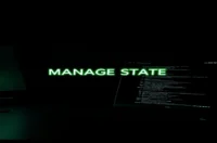 A dark developer‑styled cover image with a glowing terminal and green neon accents illustrating Playwright authentication state management.