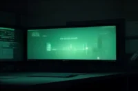 Dark‑mode developer scene with a glowing terminal and sleek server hardware highlighted by neon green accents, illustrating PostgreSQL connection pool exhaustion in AI workloads.