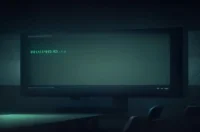 A dark developer‑style cover image with a glowing terminal and sleek hardware highlighted by neon green accents, illustrating real-time UGC scoring.