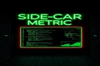 Dark‑mode developer scene showing a glowing terminal and neon green accents that illustrate the sidecar proxy pattern for AI observability.