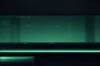 A dark‑mode developer workstation with a glowing green terminal and the phrase “RENDER LAG FIX”, visualizing Timeswauer3D Rendering Lag.