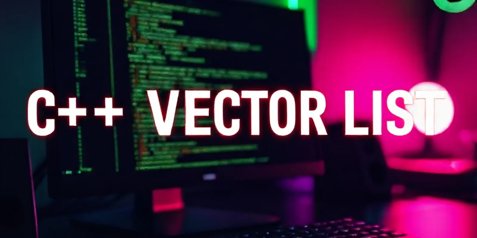 Cover illustration for an article about C++ Vector vs List Performance Cache