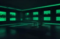 Dark‑mode developer scene with a glowing terminal and sleek black server hardware highlighted by subtle neon green accents, illustrating zero‑downtime deployment for stateful AI agents.