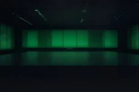 A dark‑mode developer scene featuring a glowing terminal and neon‑green accents illustrating the concept of a Zero‑Trust Service Mesh.