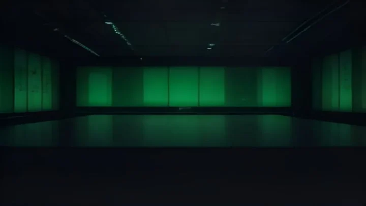 A dark‑mode developer scene featuring a glowing terminal and neon‑green accents illustrating the concept of a Zero‑Trust Service Mesh.