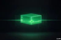 A dark-themed blog cover featuring glowing green 3D icons and the text AI CALLING, illustrating a guide on AI calling agents infrastructure.