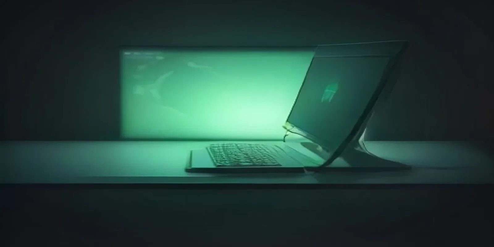 A dark-themed developer setup featuring glowing green terminal code illustrating idempotent retry logic in Go.