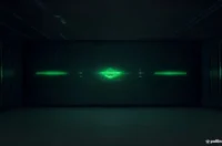 A futuristic server visualization with glowing green nodes illustrating the concept of PostgreSQL connection pooling for AI agents.