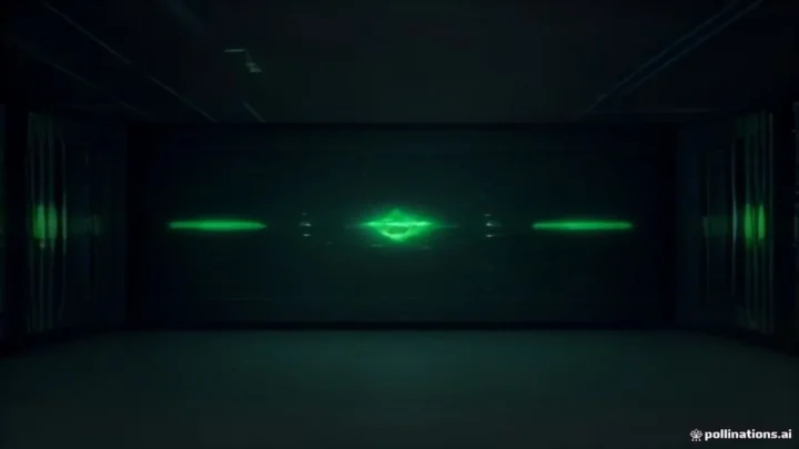 A futuristic server visualization with glowing green nodes illustrating the concept of PostgreSQL connection pooling for AI agents.