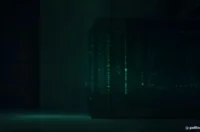 Glowing green text "RATE LIMITING" floats over a dark terminal background with subtle neon code accents.