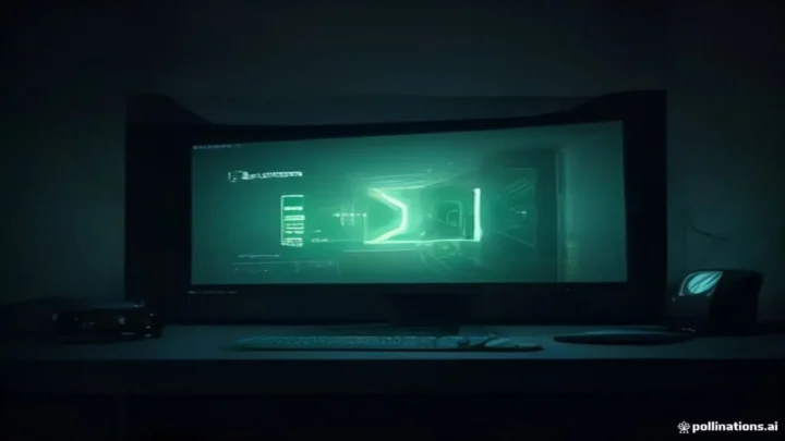 Dark developer workstation with glowing green terminal, Python code, and bold "AUTO ANNOTATE" text centered.