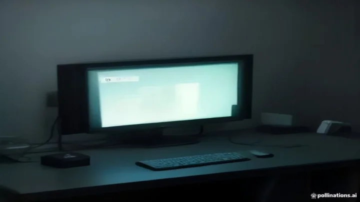 Illustration of a dark‑mode developer workspace featuring a glowing green terminal and sleek hardware, highlighting the Claude AI GUI Agent’s real‑time screen context.