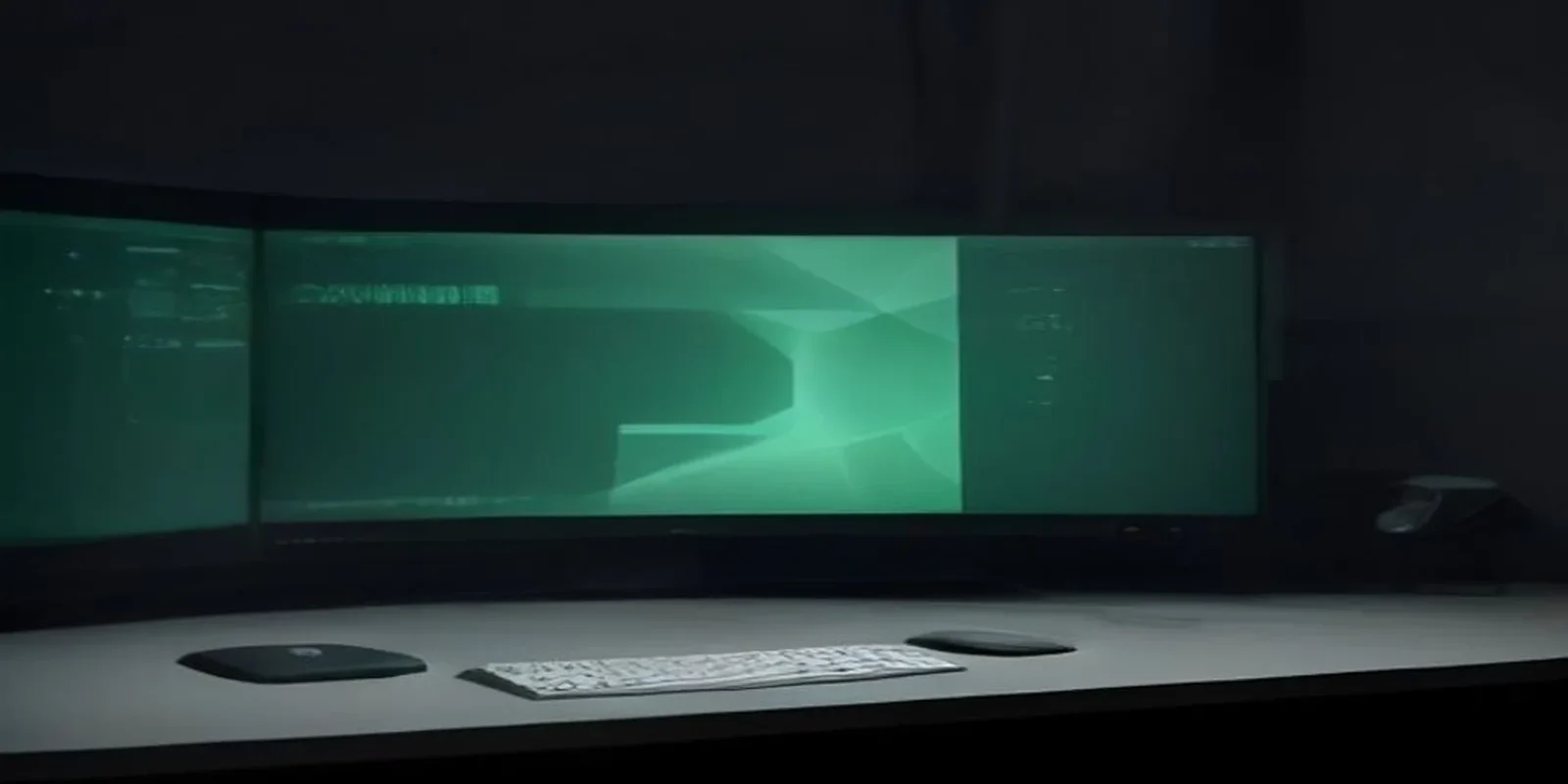 A dark‑mode developer workstation illustrating the Claude Computer Use API with a multi‑window interface and neon green accents.