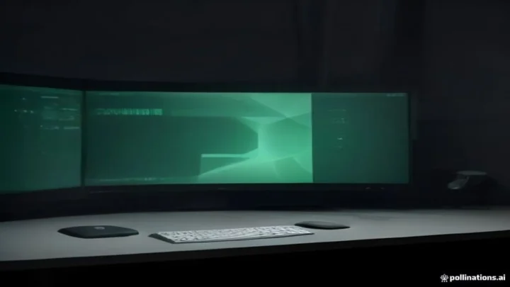 A dark‑mode developer workstation illustrating the Claude Computer Use API with a multi‑window interface and neon green accents.