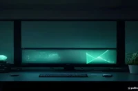 Dark developer workspace with split-screen terminal showing mathematical proofs versus code, glowing "PROOF WARS" text in green neon-lit scene.