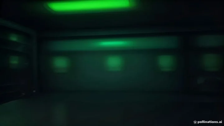 Green glowing text "CACHE EVICTION" over dark server hardware with neon terminal reflections.
