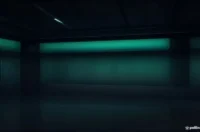Dark developer‑style illustration of secure Voice AI for retail performing a RAG inventory lookup, featuring a glowing green terminal and sleek hardware.