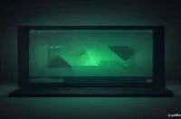Dark terminal display with glowing green text 'SEMANTIC CACHE' and neon code graphics.