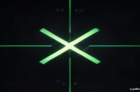 Dark terminal screen with glowing green text reading DECODE FASTER, sleek hardware aesthetic.