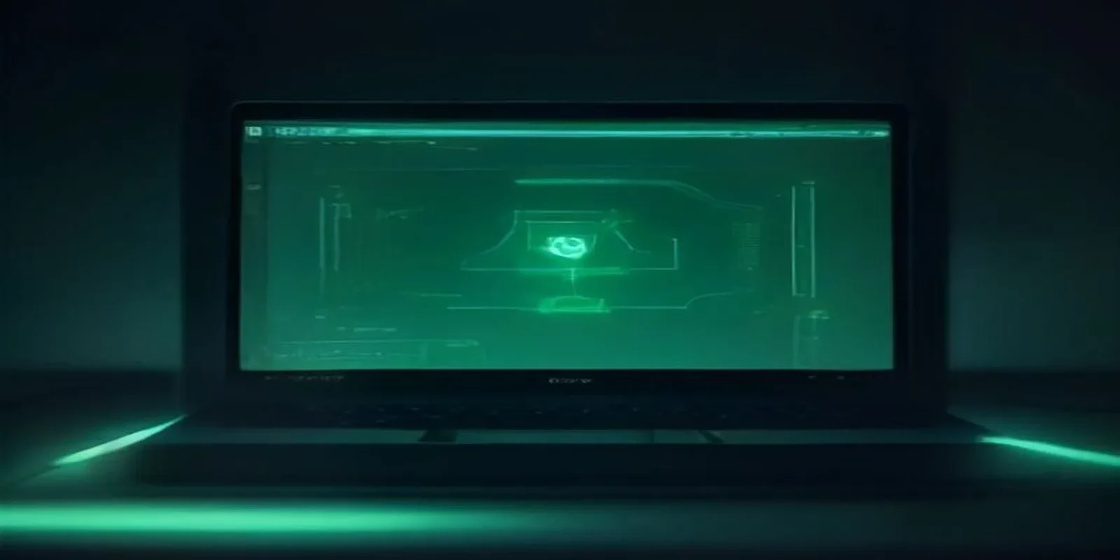 A dark‑mode developer workstation with a glowing green terminal and neon green accents, centered bold label “VOICE AGENT” illustrating a Claude voice agent prompt chain.