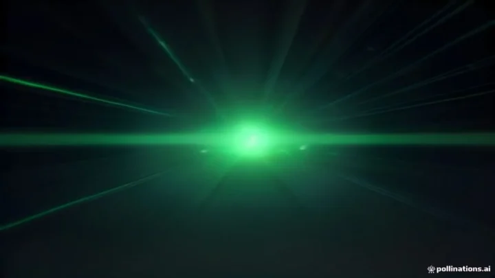 Dark developer setup with glowing green terminal code reading "OPEN VOICE AI" and neon pipeline graphic.