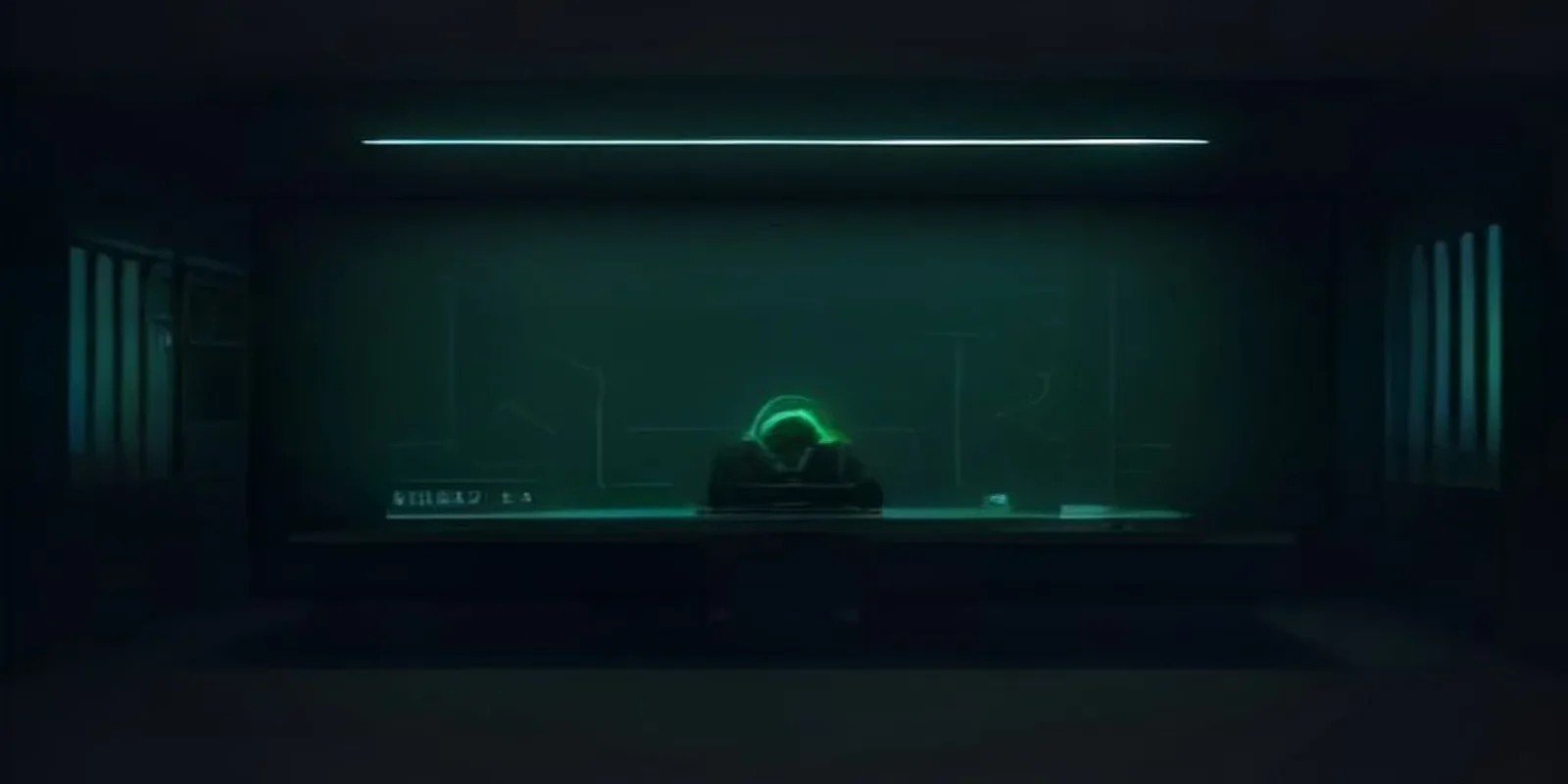 Futuristic dark‑mode illustration of Voice AI Agent state management for retail, featuring glowing neon‑green terminal graphics and sleek hardware as described in the 2026 blueprint.